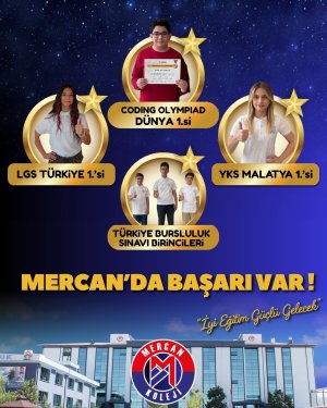 Türkiye’de ve Malatya'da Başarı Denince İlk Akla Gelen Okul: Mercan Koleji Zirveyi Bırakmıyor