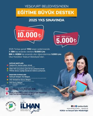 Yeşilyurtlu öğrencilerin YKS başarısına ödül